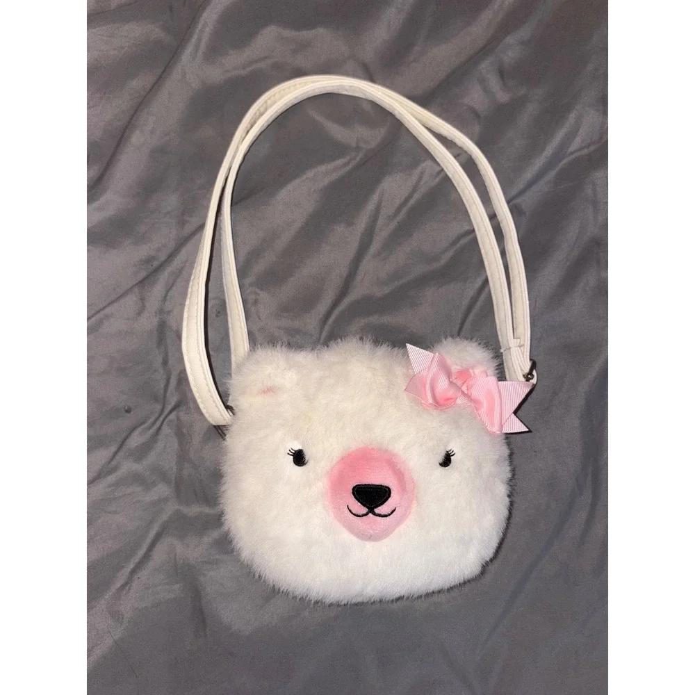 Gymboree Bear Hugs Plush Polar Bear‎ Crossbody Little Girl's Purse